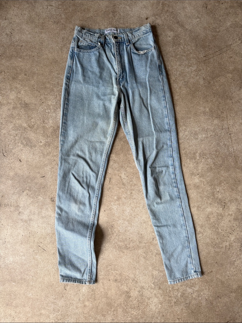Vintage American Apparel Light Blue High-Rise Straight Jeans